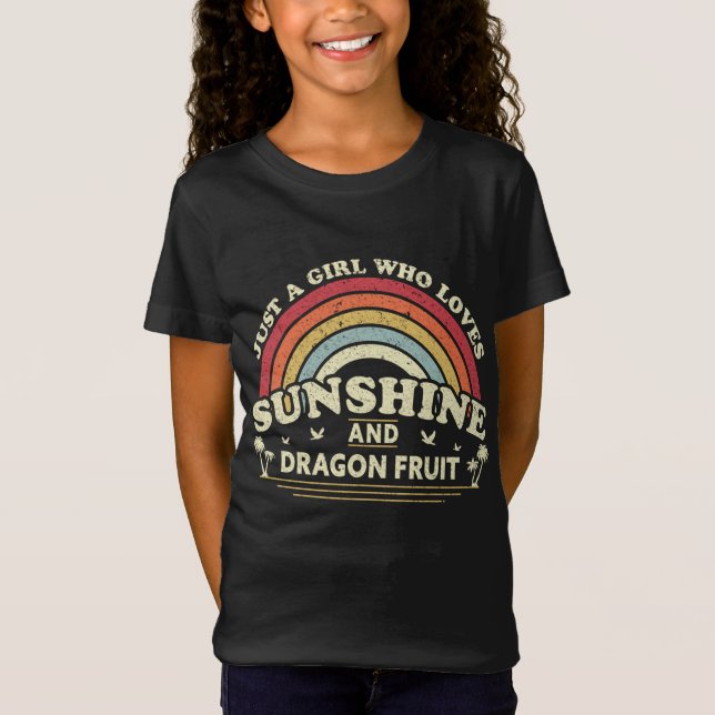 Dragon Fruit Girl which Kärlek Sunshine and Dragon T Shirt (Framsida)