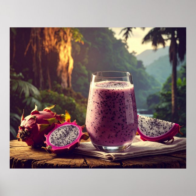 DRAGON FRUIT - PITAHAYA - EXOTIC FRUITS POSTER (Framsidan)