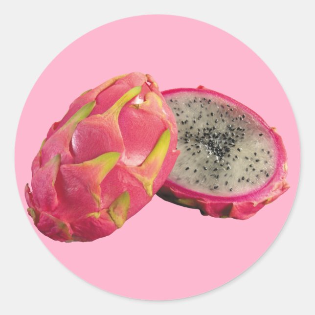 Dragon Fruit Runt Klistermärke (Framsida)