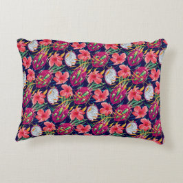 Dragon Fruit Tropical Floral Modern Green Palm Prydnadskudde