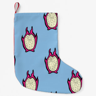 Dragon Fruit: Vintage Bläck Teckning. Liten Julstrumpa
