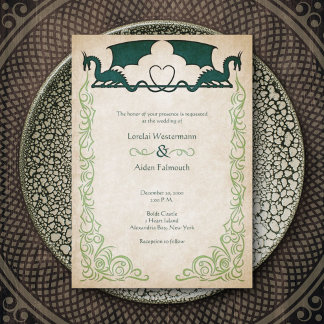 Dragon Gamer Fantasy Inbjudningar