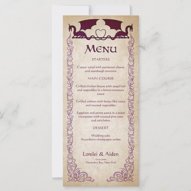 Dragon Gamer Fantasy Menu (Framsida)