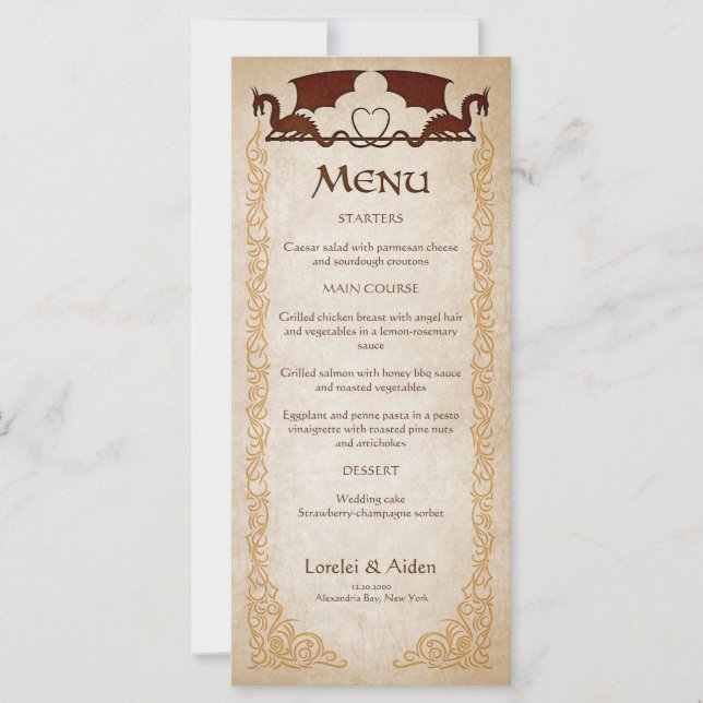 Dragon Gamer Fantasy Menu (Framsida)