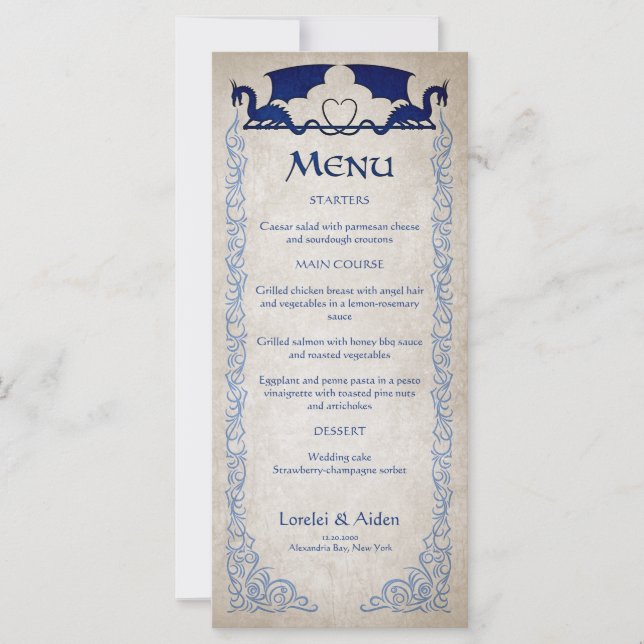 Dragon Gamer Fantasy Menu (Framsida)