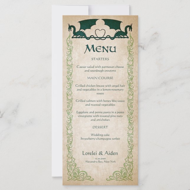 Dragon Gamer Fantasy Menu (Framsida)