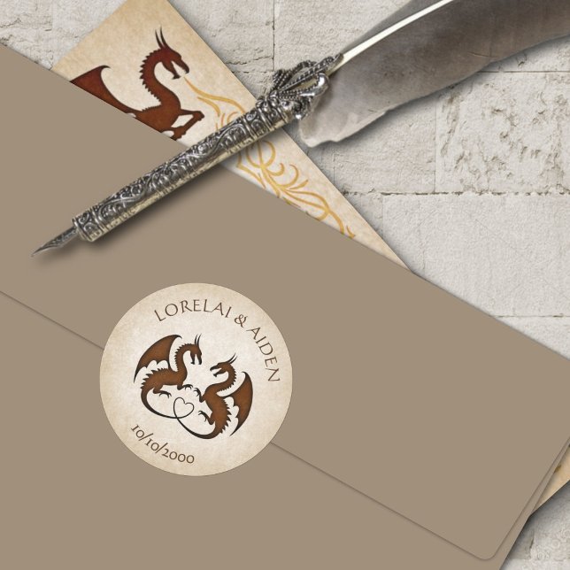 Dragon Gamer Fantasy Runt Klistermärke (Skapare uppladdad)