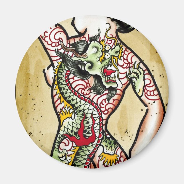 ’Dragon Geisha’ Magnet (Framsidan)