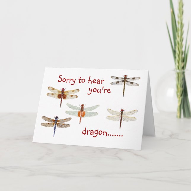 Dragon Get well Card Kort (Framsida)