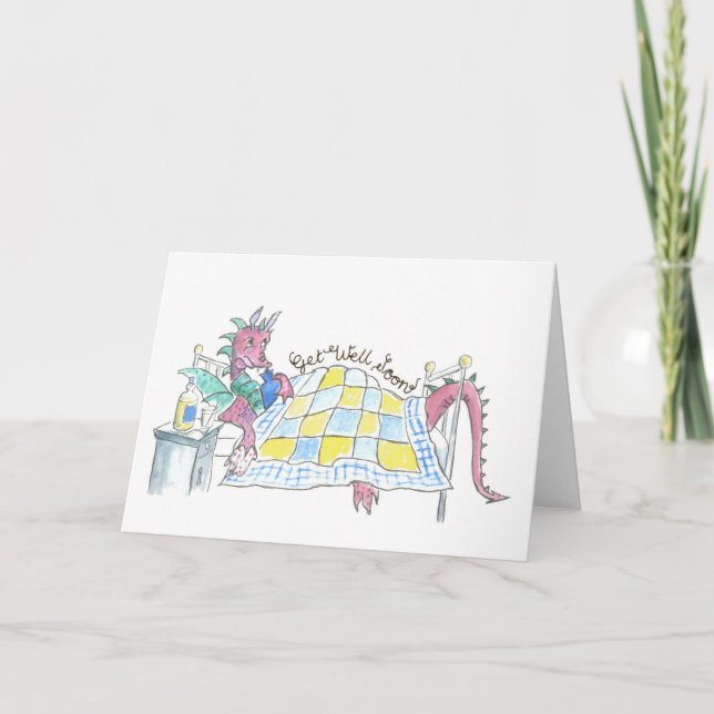 Dragon Get well Card Kort (Framsida)