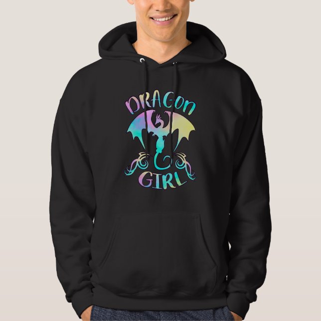 Dragon Girl, bara en flicka som Kärlek Dragons. Hoodie (Framsida)