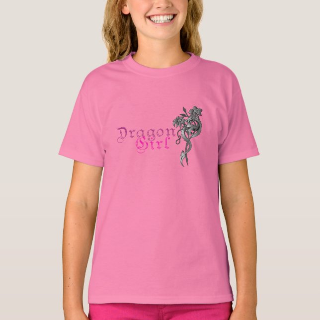 Dragon Girl Kids T-Shirt (Framsida)