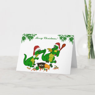 Dragon - God jul! - I dag ska jag laga mat Helgkort