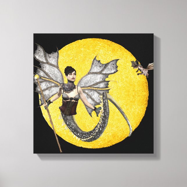 Dragon Goddess Wrapped Canvas (Framsida)