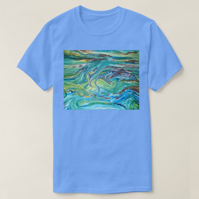 Dragon Gömt i en storm T Shirt (Design framsida)