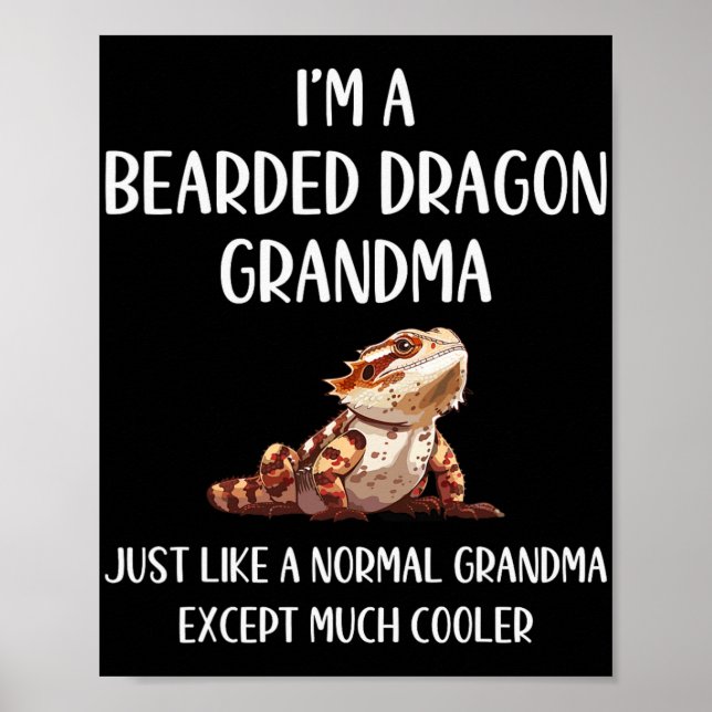 Dragon Grandma Definition Animals Älskare Mor Da Poster (Framsidan)