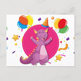 Dragon Grattis på födelsedagen Inbjudan Vykort