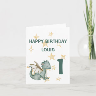 Dragon grattis på födelsedagen kort