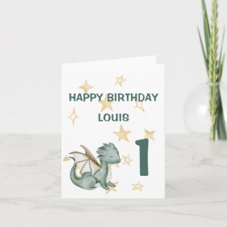 Dragon grattis på födelsedagen kort