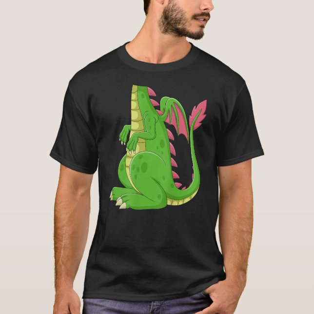 Dragon Green Dragon Costume Shirt T Shirt (Framsida)