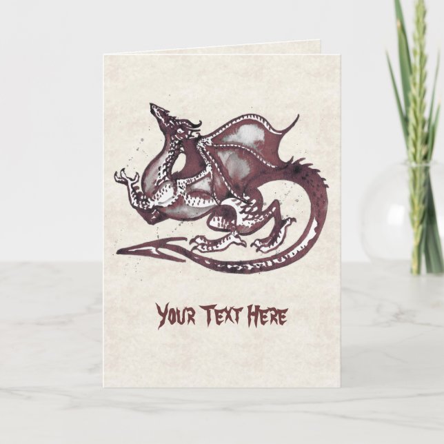 Dragon Greeting Card Kort (Framsida)