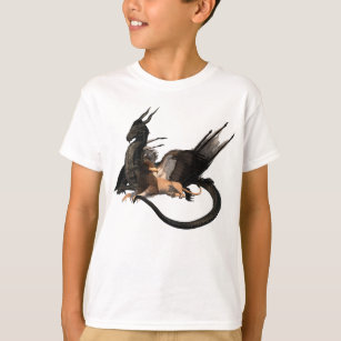 Dragon Griffin Mytologiska Beaster T Shirt