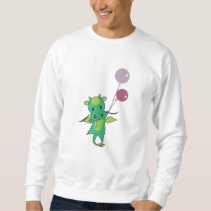 Dragon Grönt Fairy Tale Cute Animals För barn Lång Ärmad Tröja