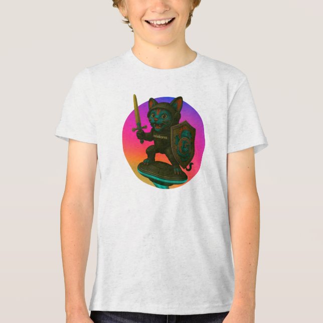 Dragon Guard Cat Boy's T-Shirts (Framsida)