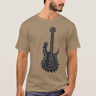 Dragon Guitar s with Electric Guitar Rock N Roll B T Shirt