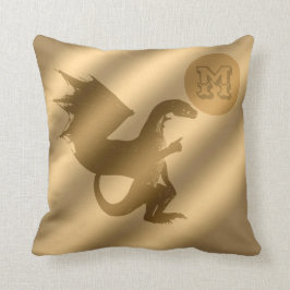 Dragon Guld Luxury Monogram Kudde