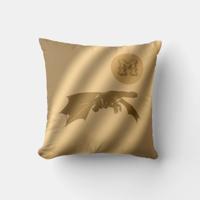 Dragon Guld Luxury Monogram Kudde (Framsida)