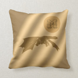 Dragon Guld Luxury Monogram Kudde