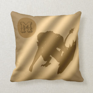 Dragon Guld Luxury Monogram Kudde