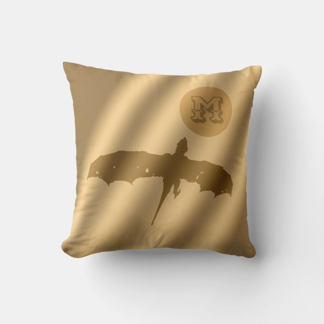 Dragon Guld Luxury Monogram Kudde (Framsida)