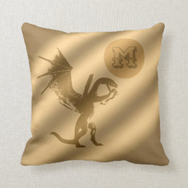 Dragon Guld Luxury Monogram Kudde