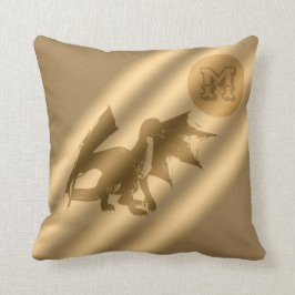 Dragon Guld Luxury Monogram Kudde