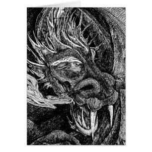 Dragon hälsning-kort hälsningskort