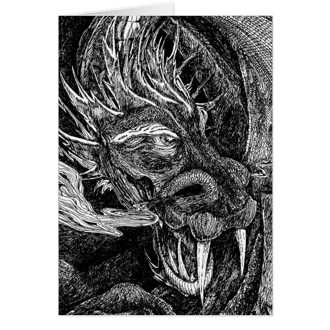 Dragon hälsning-kort hälsningskort (Framsidan)