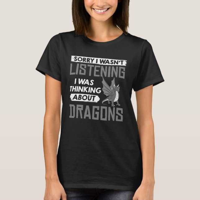 Dragon Head  Cute Fantasy Creature T Shirt (Framsida)