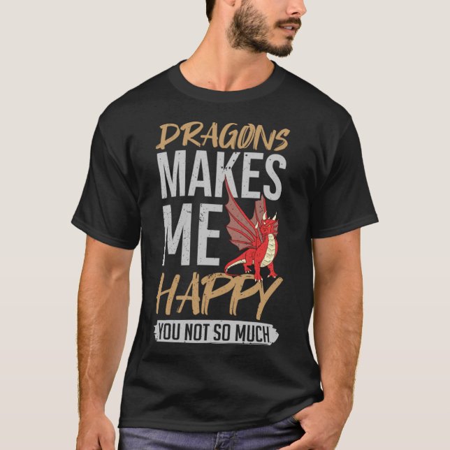 Dragon Head Funny Cute Fantasy Creature Pullover H T Shirt (Framsida)