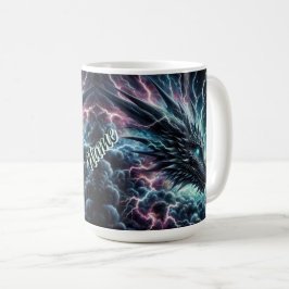 Dragon Head in a Thunderstorm with Lightning Kaffemugg