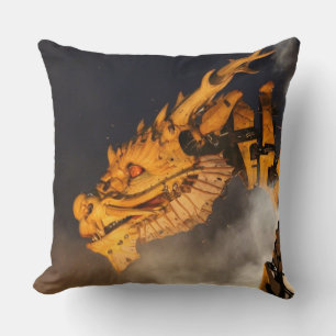 Dragon Head Red Öga Kudde