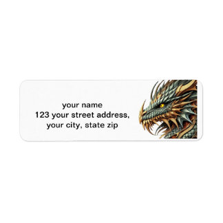 Dragon Head Returadress Etikett