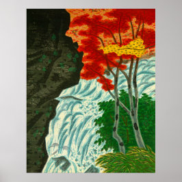 Dragon Head Waterfall i Nikko Maeda Masao 1944 Poster