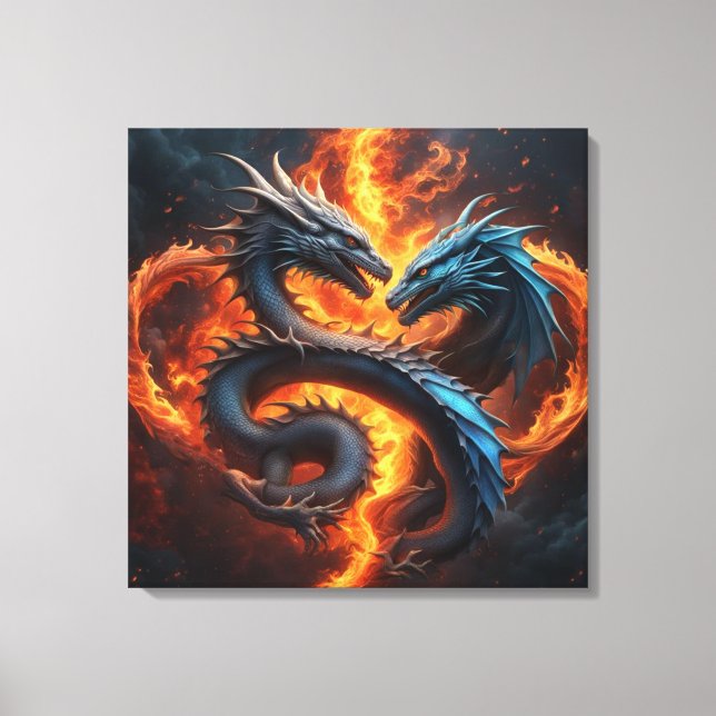Dragon Heart Canvastryck (Framsida)