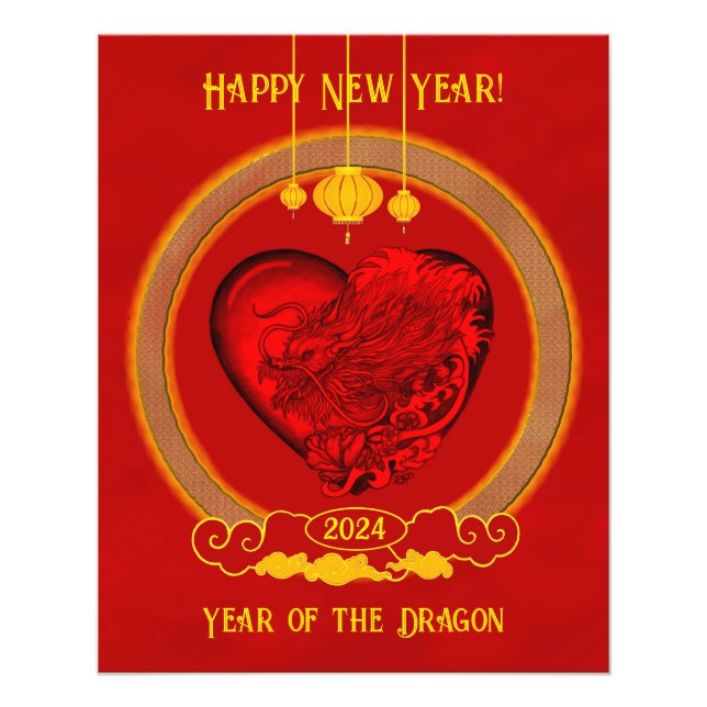 Dragon Heart , Dragens år Fototryck (Framsidan)