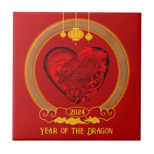Dragon Heart , Dragens år Kakelplatta (Framsidan)