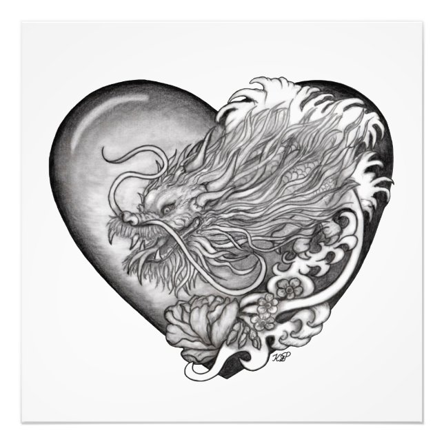 Dragon Heart Fototryck (Framsidan)