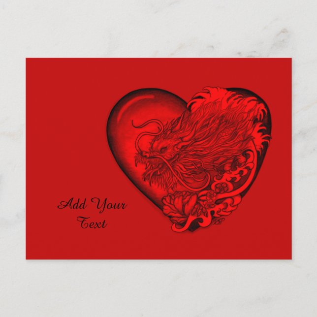 Dragon Heart Helg Vykort (Framsida)