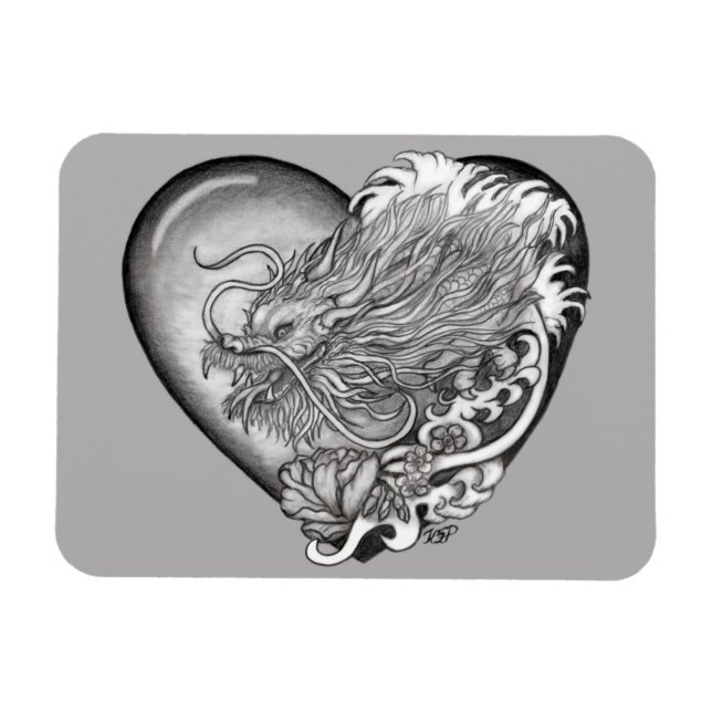 Dragon Heart Magnet (Horisontell)